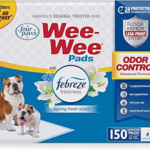 Four Paws Wee-Wee Odor Control with Febreze Freshness Pee Pads for Dogs