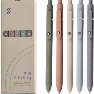 5 Pcs 0.5mm Black Ink Pens Fine Point Smooth Writing Pens