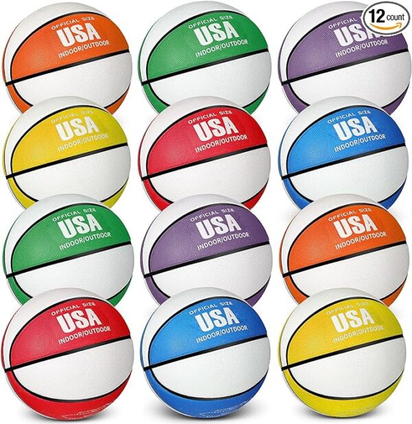 Lenwen 12 Pieces Rubber Basketball