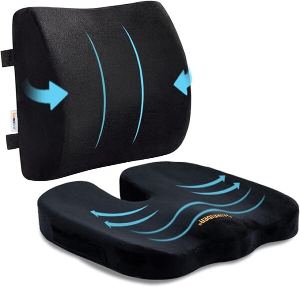SAIREIDER Seat Cushion and Lumbar Support Pillow