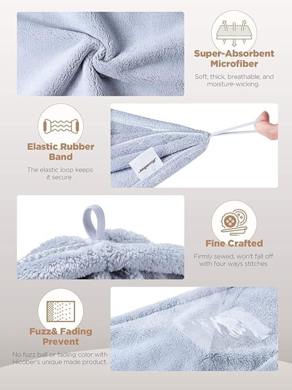 Hicober Microfiber Hair Towel - Image 3